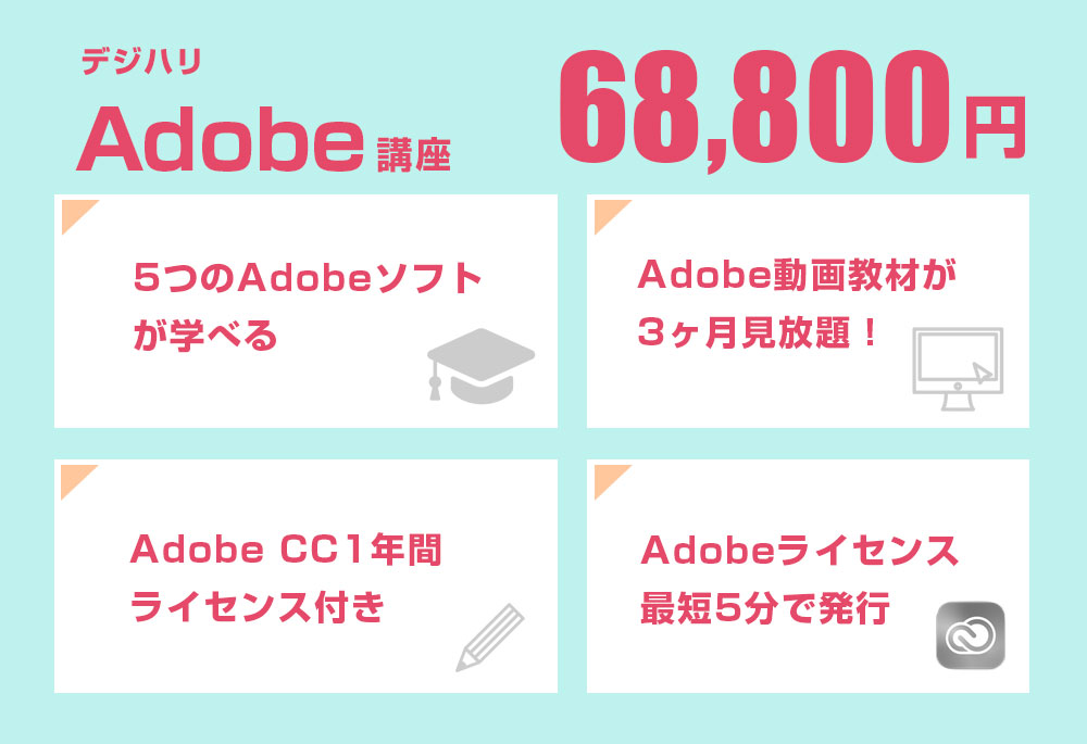 デジハリAdobeマスター講座の料金と概要