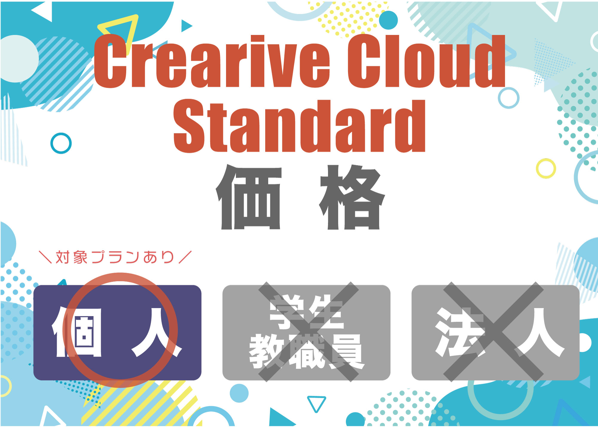 Creative Cloud Standardの料金・価格
